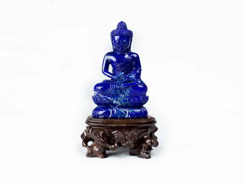雕刻药师佛本尊色青金大摆件