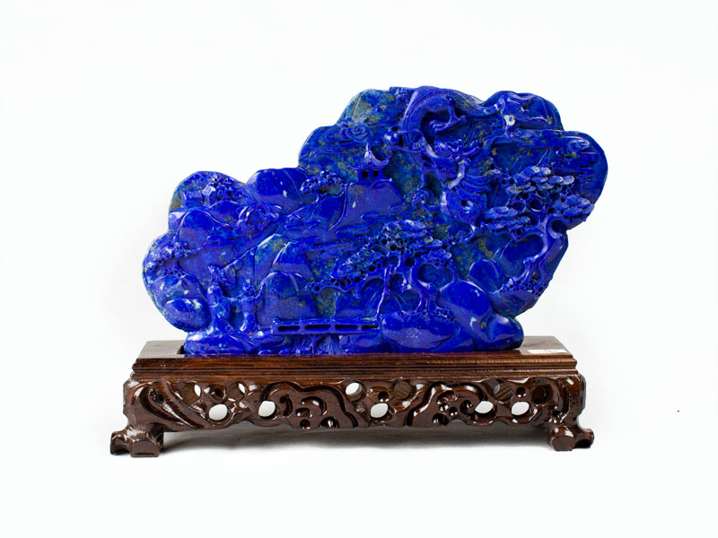 青金石指日高升2大摆件