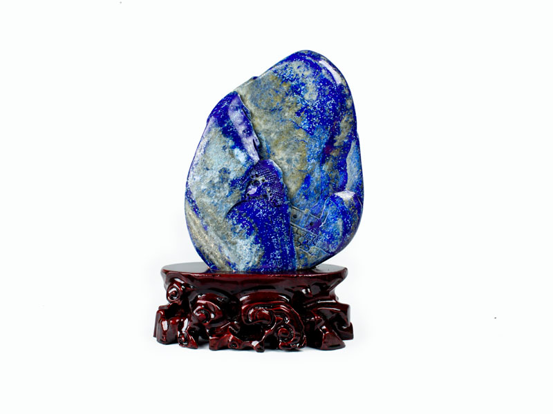 青金石松亭益寿大摆件