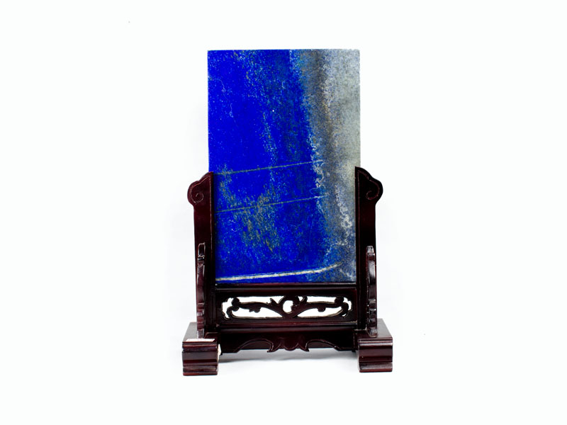 青金石送鹤延年2大摆件