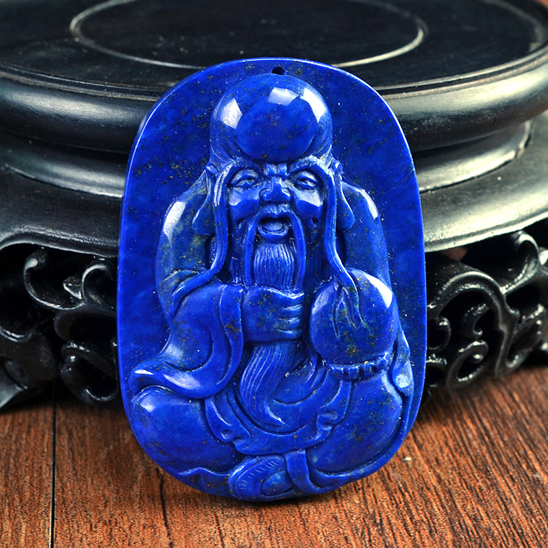 青金石寿星雕刻件