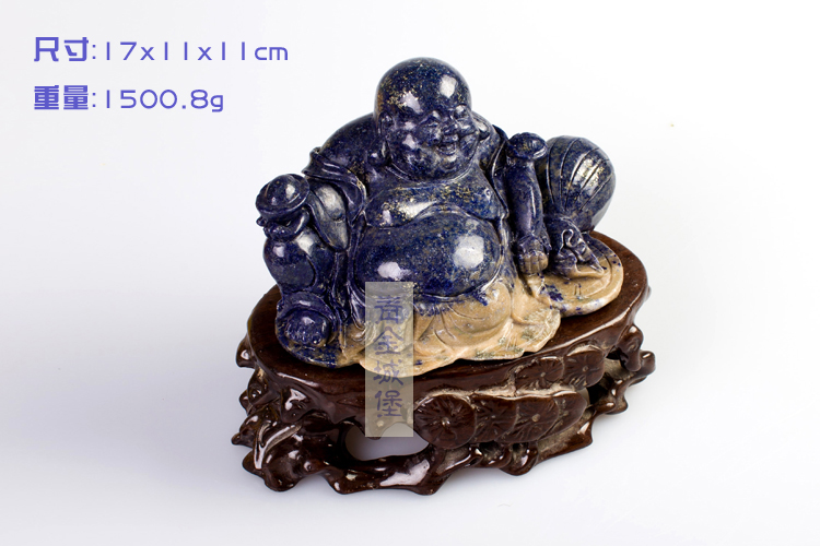 青金石笑佛大摆件