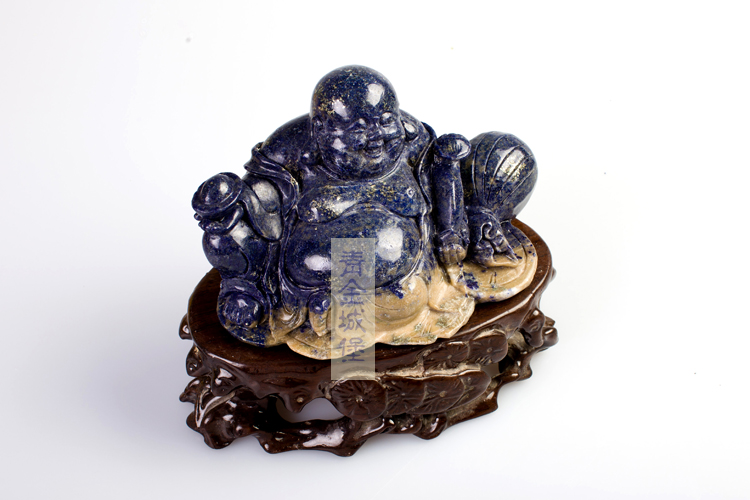 青金石笑佛大摆件