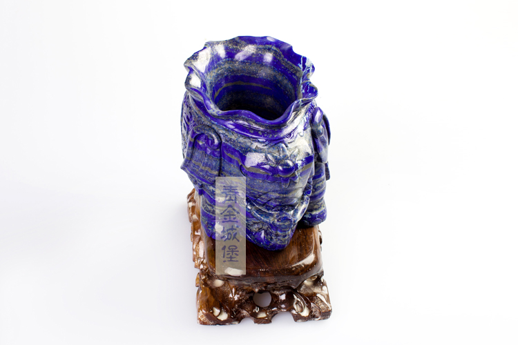 青金石大象香炉大摆件