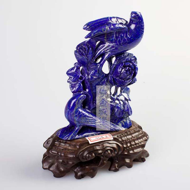 青金花开富贵大摆件