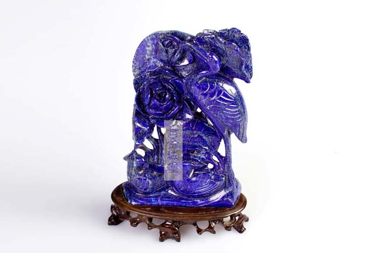 青金石鹤大摆件