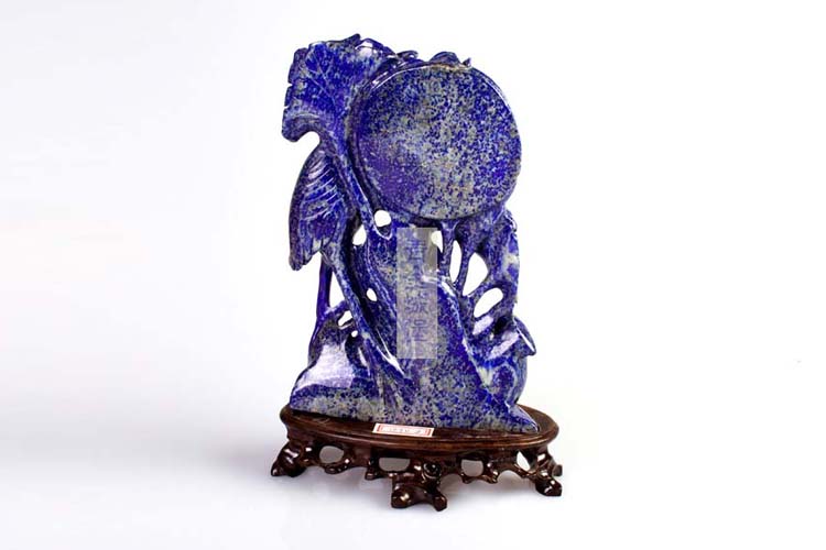 青金石鹤大摆件