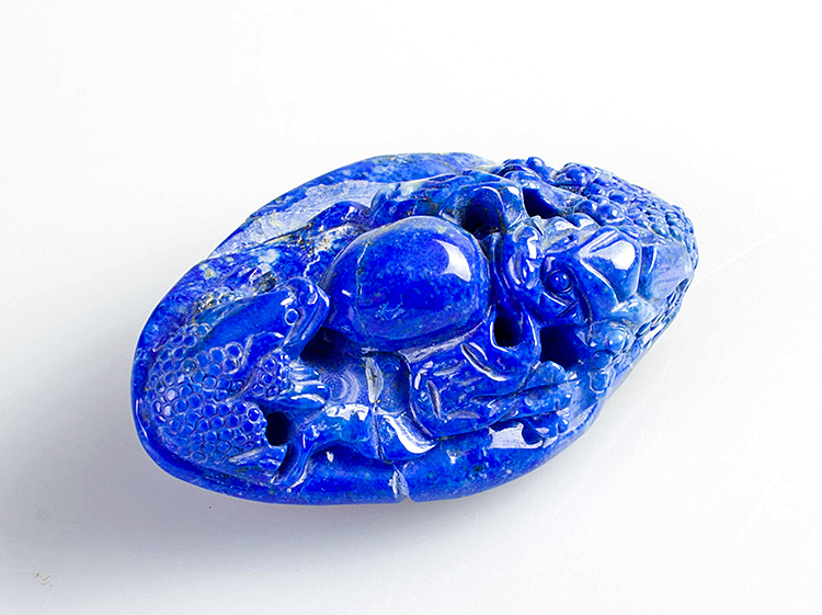 青金石宝珠镇宅手把件