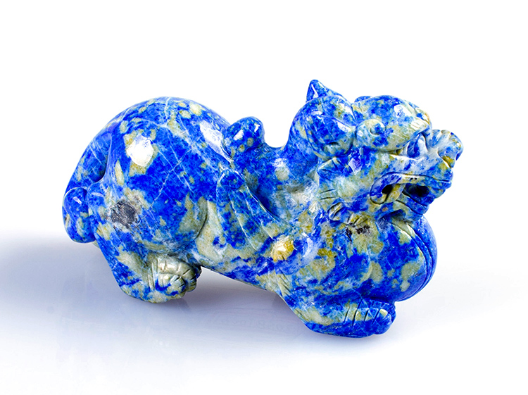 青金石辟邪花豹手把件