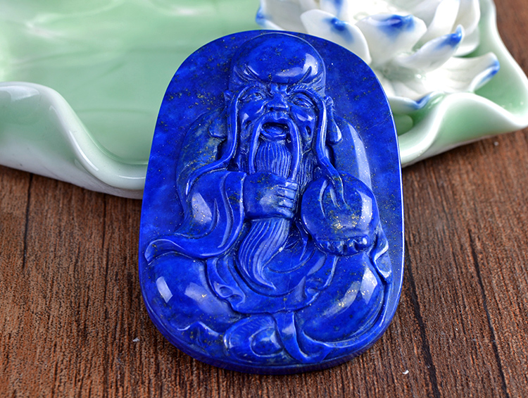 青金石寿星雕刻件