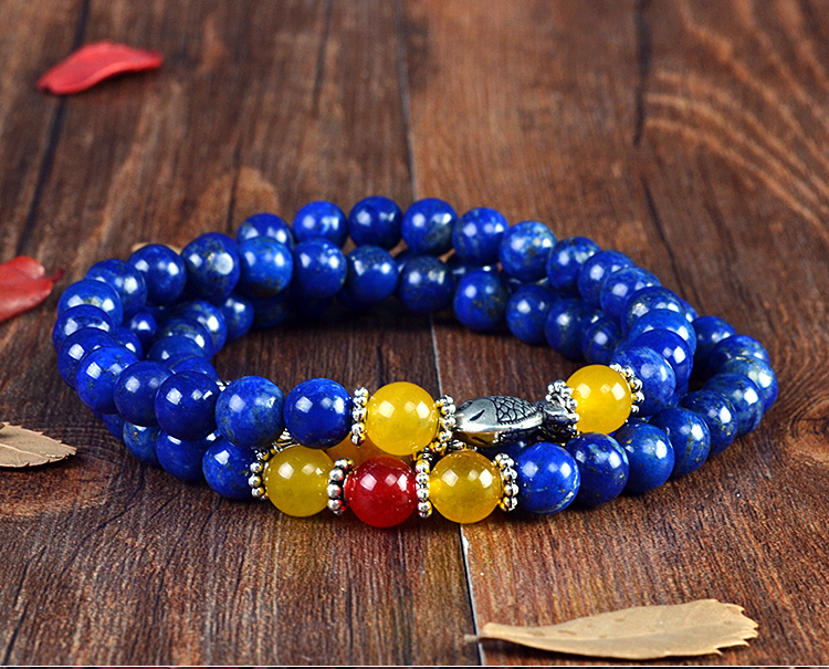 青金石108颗女款手链