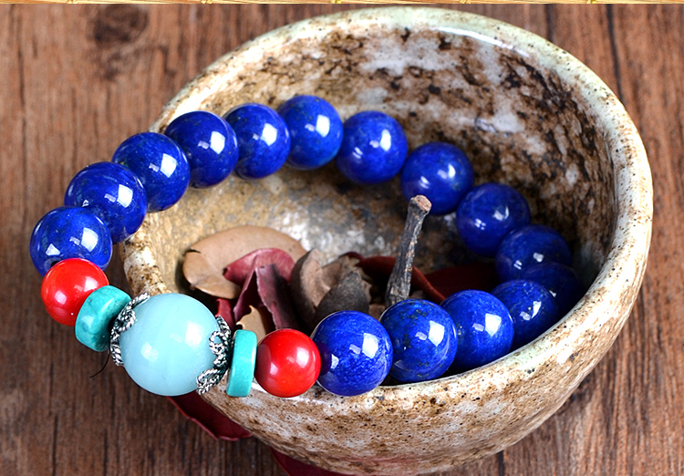 青金石单圈手链