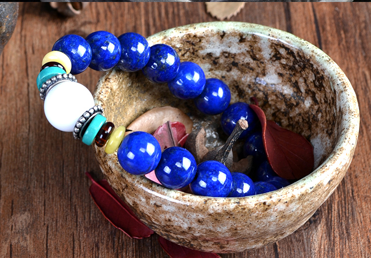 青金石单圈手链