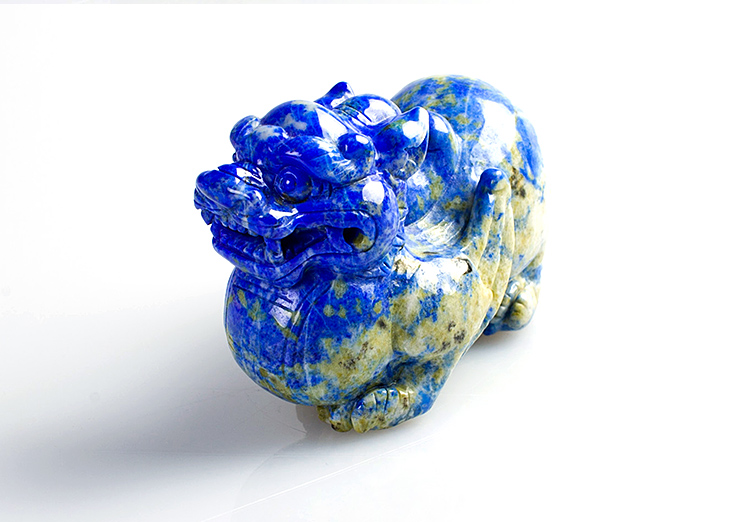 青金石吉兽手把件