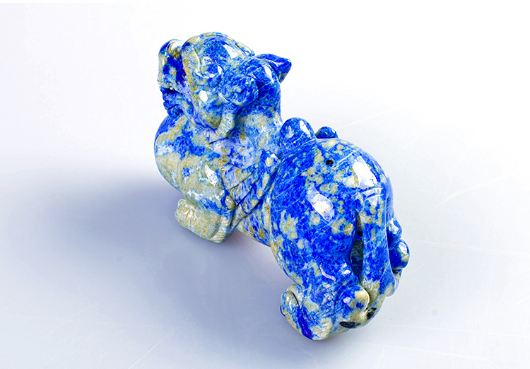 青金石辟邪花豹手把件