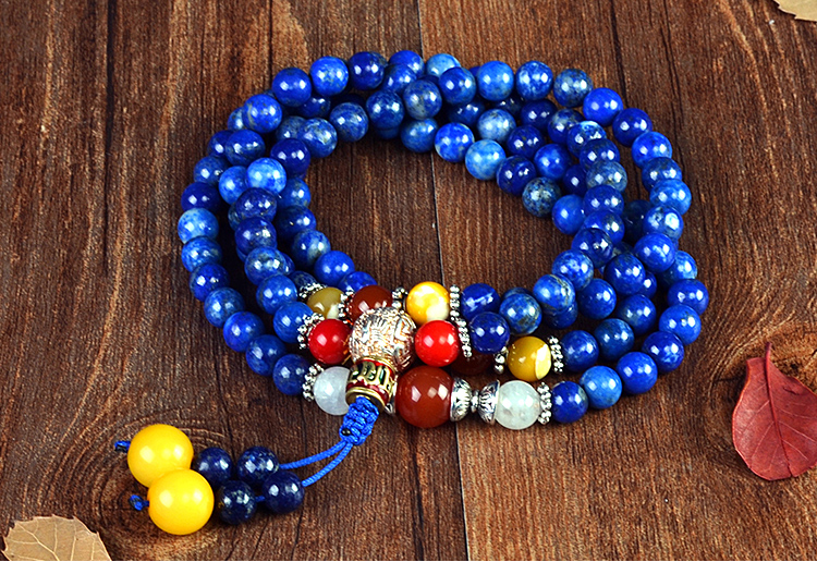 青金石108颗女款手链