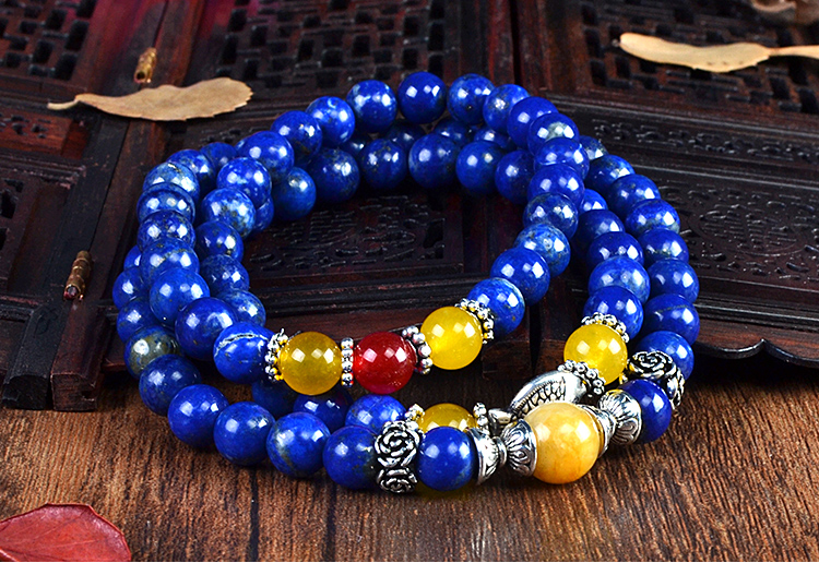 青金石108颗女款手链