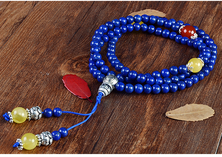 青金石手链女款时尚6mm108佛珠