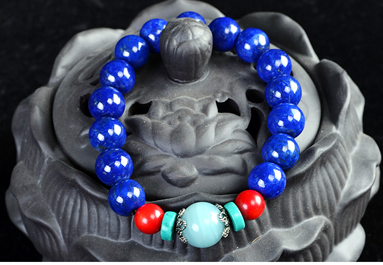 青金石单圈手链