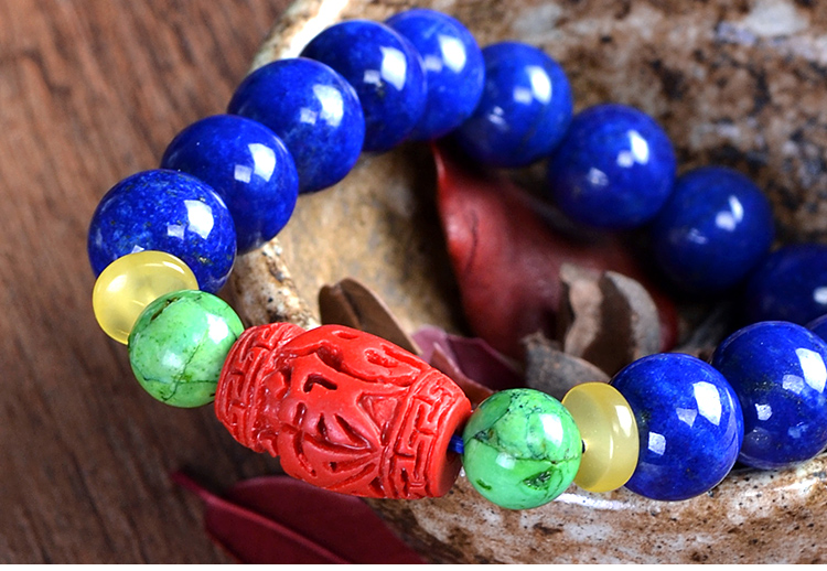 青金石单圈手链