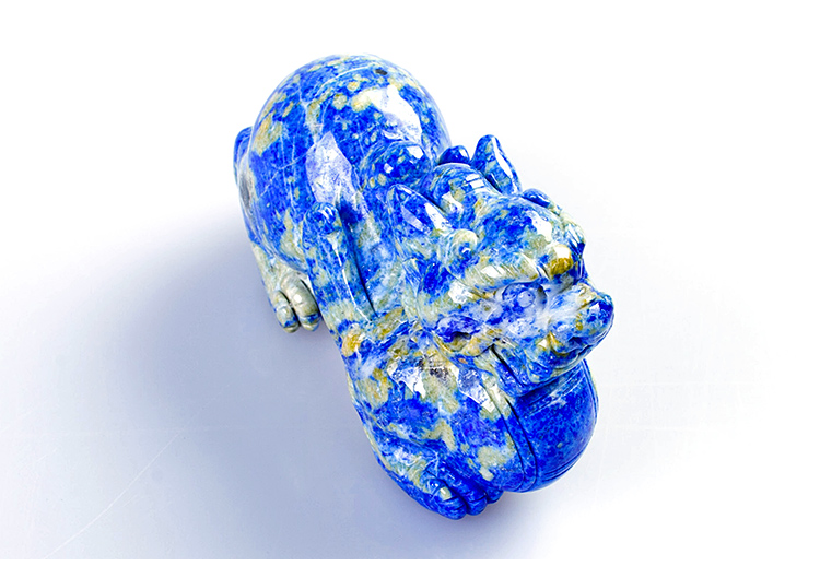 青金石辟邪花豹手把件