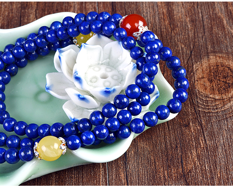 青金石手链女款时尚6mm108佛珠