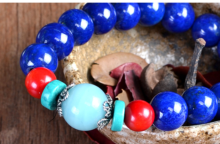 青金石单圈手链