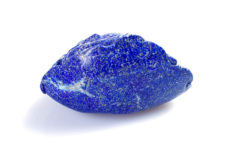 青金石笑脸如来手把件