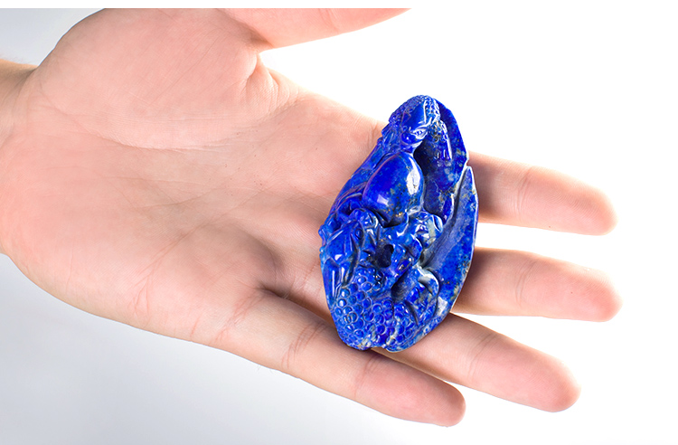 青金石宝珠镇宅手把件