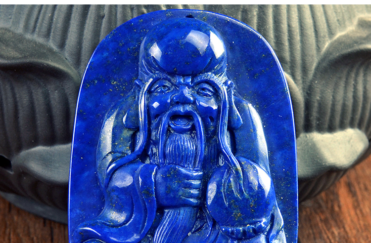 青金石寿星雕刻件