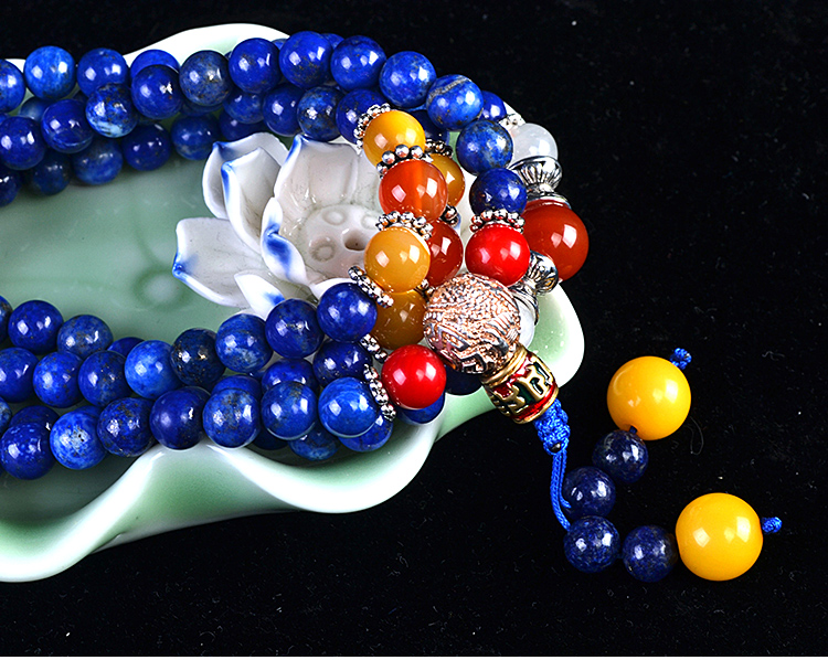 青金石108颗女款手链