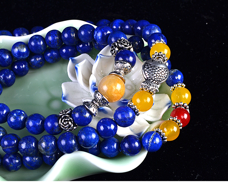 青金石108颗女款手链