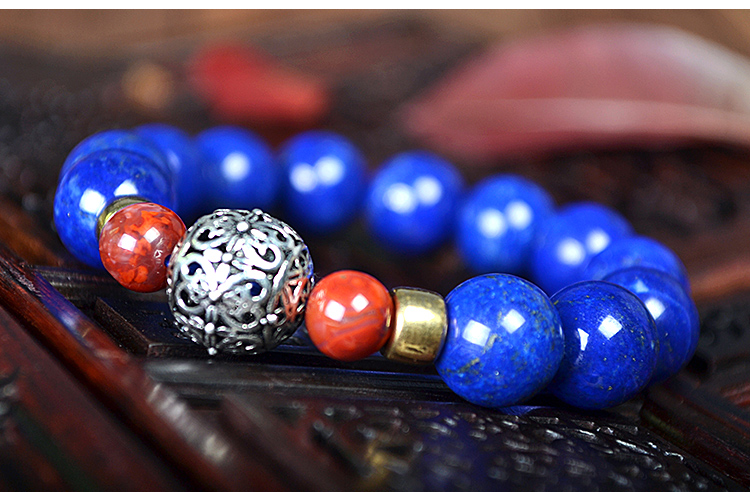 青金石单圈手链