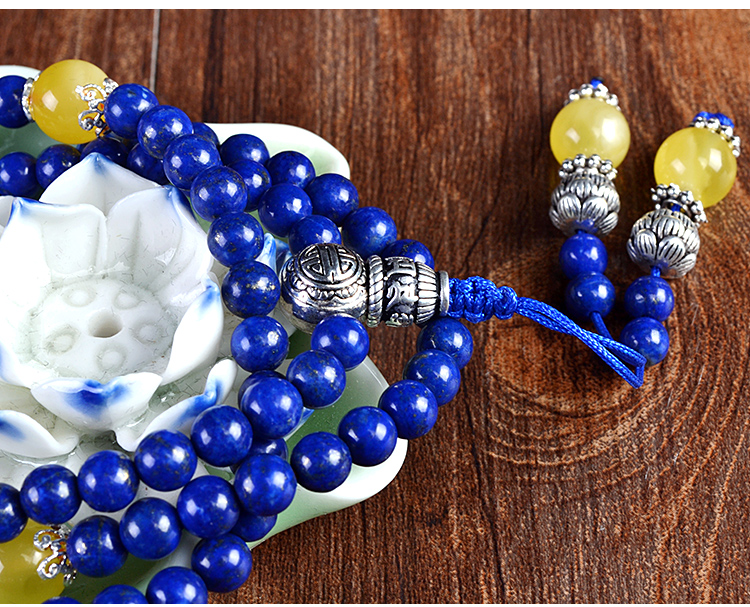 青金石手链女款时尚6mm108佛珠