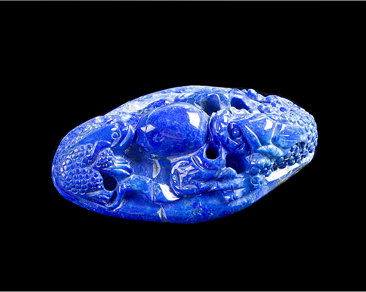 青金石宝珠镇宅手把件