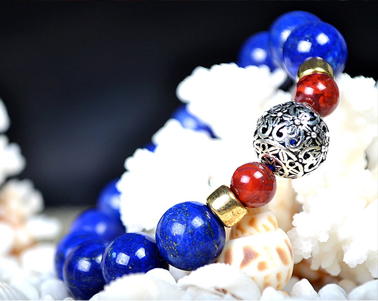 青金石单圈手链