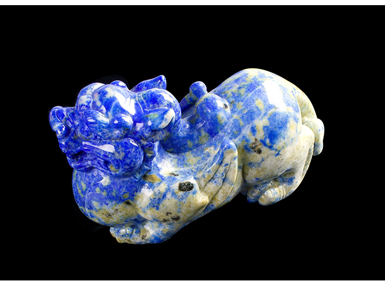 青金石吉兽手把件