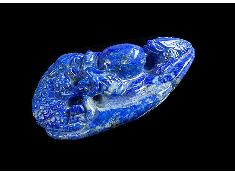 青金石宝珠镇宅手把件