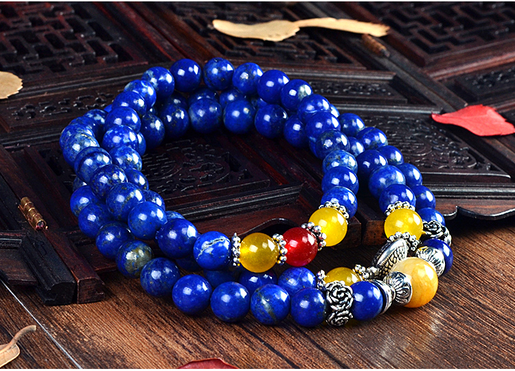 青金石108颗女款手链