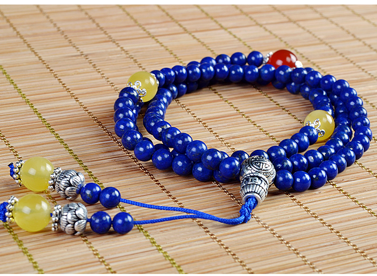 青金石手链女款时尚6mm108佛珠