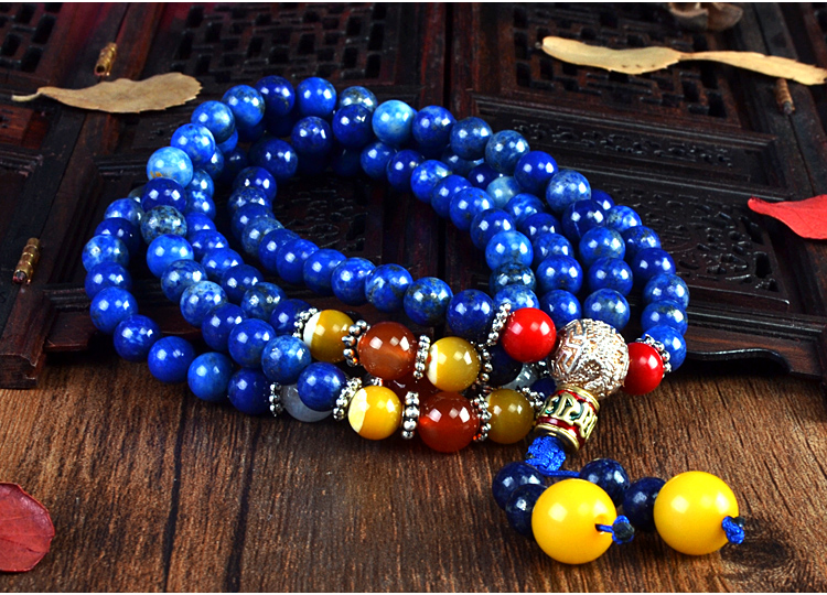 青金石108颗女款手链